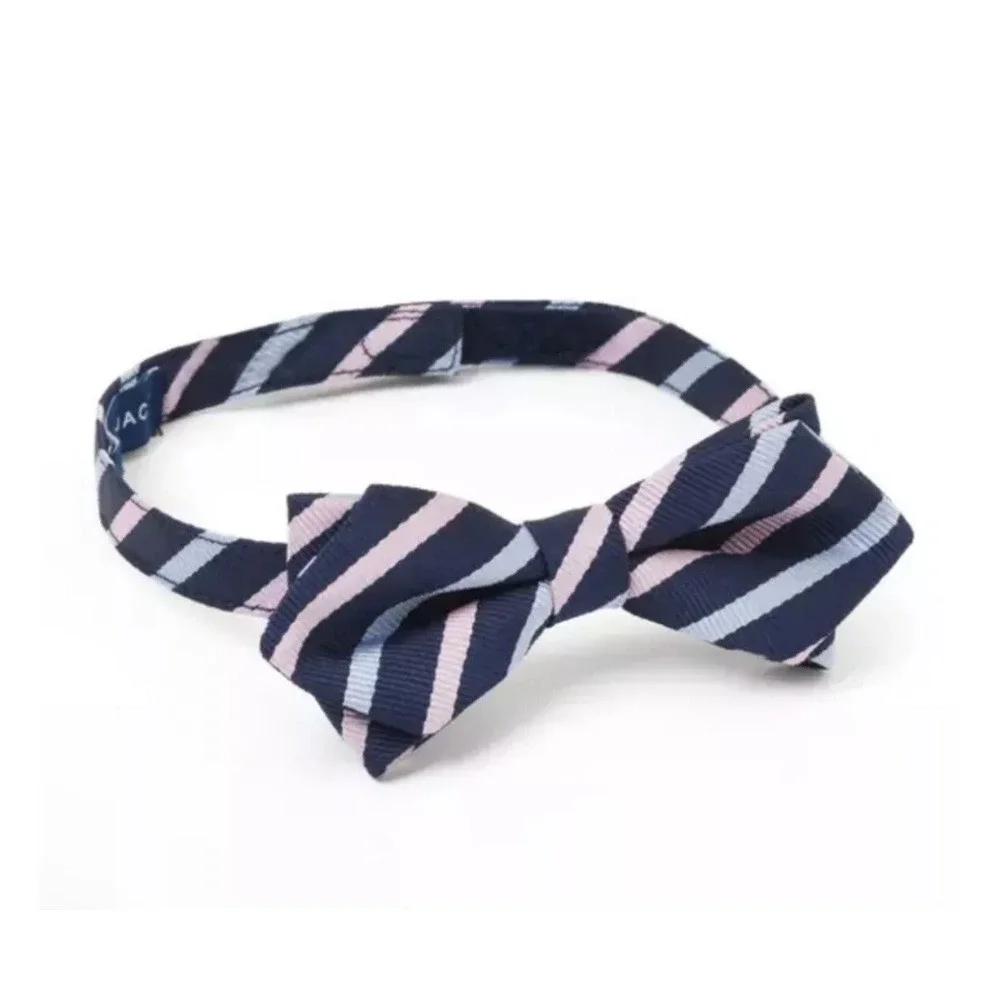 Janie and Jack Blue and Pink Striped Bowtie,‎ Bow Tie, wedding, formal Size 2-5